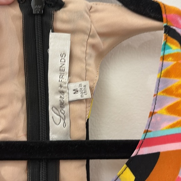 Lovers + Friends Orange Yellow geometric print  Sundress - cutouts - medium - Picture 2 of 7